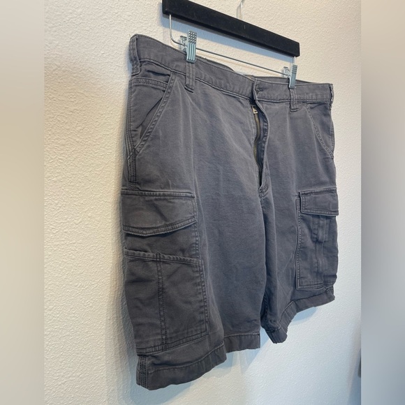 Carhartt Mens Relaxed Plus Gray Grey Utility Streetwear Work Shorts Cargo 40 - Picture 3 of 13
